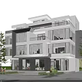 Modern Detached Villa Exterior Design With Multi Story Large Glass Windows Balconies And Greenery Surroundings
