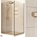 Modern Shower Sauna Design With Glass Door Tiled Walls Control Panel And Handheld Shower