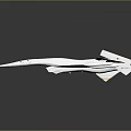 Modern Silver Jet Aircraft With Sleek Design And Multiple Engines On Reflective Surface 3d model