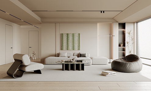 modern living room home living room 3d model