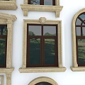 Casement Windows With Various Classic Frame Designs And Clear Glass Panels For Home Use
