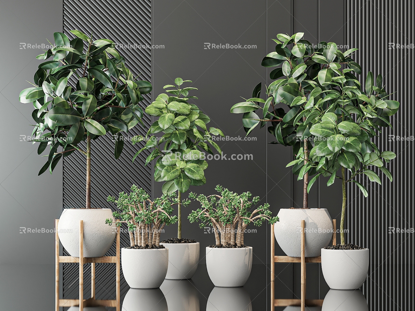 modern potted plant potted plant 3d model