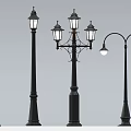 Outdoor Lights With Black Poles Various Classic Designs For Gardens And Streets