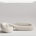 Modern Alien Sofa Alien Multiplayer Sofa Mobius Ring 3d model