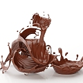 Splash Fluid Chocolate Sauce Splash Splash Liquid Art Modeling 3d model