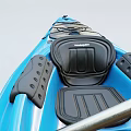 Lightweight Blue Recreational Kayak With Paddle Comfortable Seat And Storage