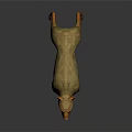 Mythical Creature Game Movie Character With Brown Yellow Skin Rough Texture Fierce Eyes Standing Pose