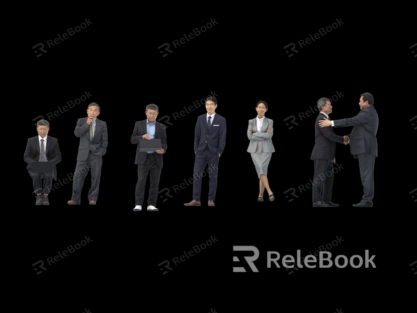 Asian office people business people model