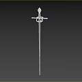 Antique Decorative Sword With Golden Hilt Ornate Handle And Silver Blade
