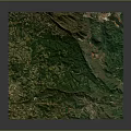 3D Mountainous Terrain Model With Green Vegetation And Elevated Landforms