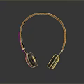 Stylish Modern Over Ear Headphones With Black Orange Accents And Ergonomic Design