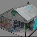 Vibrant Graffiti Art On Small Building Walls With Colorful Lettering And Creative Designs