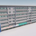Modern Multistorey Building Exterior With Ground Floor Shops And Numerous Windows