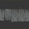 Rusted Corrugated Metal Sheets With Weathered Rust And Creases On Dark Background 3d model
