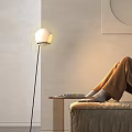Modern Minimalist Floor Lamps With Different Metal Frame Designs And Soft Lighting