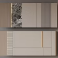 Modern Storage Cabinet Designs With Wooden Panels Marble Texture And Neutral Tones