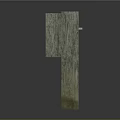 Silver Metal Railing With Two Horizontal Bars And Vertical Posts On Dark Reflective Background