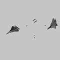 Military Fighter Jet With Camouflage Paint Red Star Emblem And Streamlined Fuselage