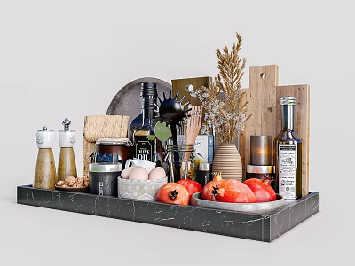 Modern Kitchen Supplies Kitchen Accessories Seasoning Pomegranate Egg 3d model