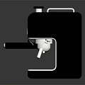 Modern Black And Silver Espresso Machine Kitchen Appliance With Control Panel 3d model