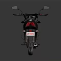 Red and Black Sporty Motorcycle With Sleek Design And Black Seat