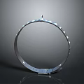 Silver Circular Metal Ring Household Item with Holes for Hanging Support