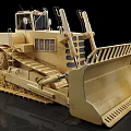 Heavy Duty Bulldozer Utility Vehicle with Tracks Large Blade and Cab for Construction Work