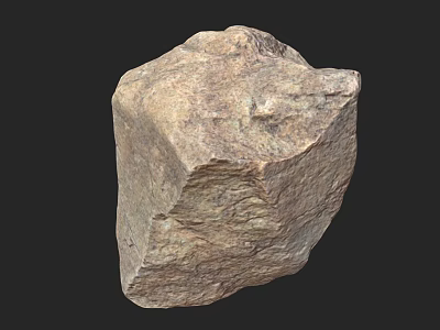 Natural Wood Stone Material Block With Raw Textured Surface For Decorative Use 3d model