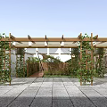 Modern Courtyard Garden Landscape Design With Natural Stepping Stone Path And Comfortable Outdoor Leisure Areas