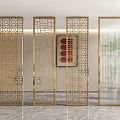 Screen Partition Metal Partition Hollow Screen Metal Screen Separation Wall 3d model