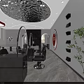 Modern Luxury Beauty Hair Salon Interior Design With Well Arranged Styling Stations And Green Plants