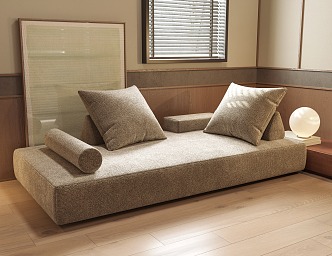 Multi-person sofa Minotti living room sofa multi-person sofa 3d model