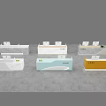 Modern Reception Desks With Various Colors And Stylish Contemporary Designs 3d model