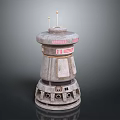 Tower defense sentry tower air defense watchtower observatory tower loft 3d model