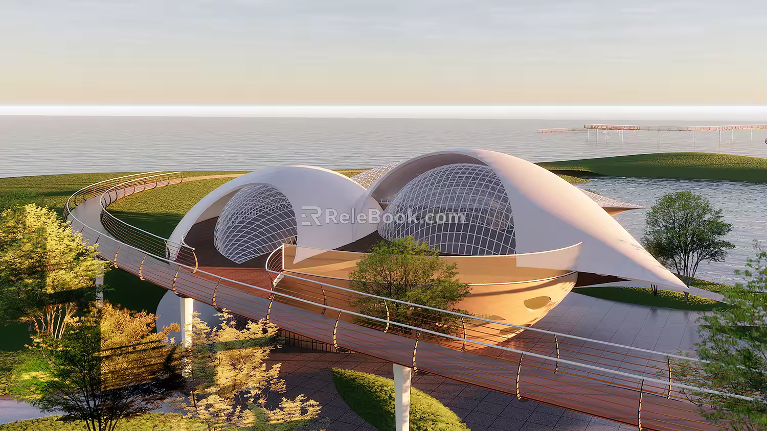 modern architectural art landscape architecture 3d model