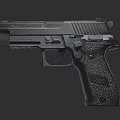 Modern Black Tactical Pistol With Textured Grip And Sleek Design Features