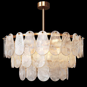 Light Luxury Chandelier Combination 3d model