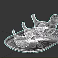 Decorative Ornament Set with Three Metallic Bird Figurines on Oval Tray