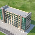 Modern Industrial Factory Building With Multi Storey Structure And Large Glass Windows Exterior