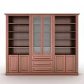 Wooden Storage Cabinet With Glass Doors Drawers And Shelves For Home Storage Solution