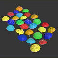 Colorful Umbrellas in Various Bright Colors for Daily Life Essentials
