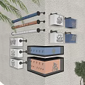 Roadside Facilities With Neon Illuminated Signs Decorative Lighting And Plants