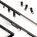 Sleek Modern Black Track Downlights And Spotlights For Home Interior Lighting Design
