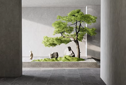 New Chinese Landscape Sketch Pine Landscape 3d model