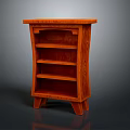Wooden Entryway Console Side Cabinet With Open Shelves And Support Legs