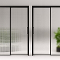 Glass door combination 3d model