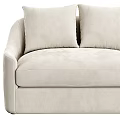 Modern Beige Sofas With Plush Cushions Comfortable Upholstery And Sleek Design 3d model