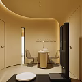 Elegant Modern Beauty Salon Interior With Treatment Bed Mirror And Lighting