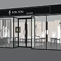 FOR YOU Mall Jewelry Store Modern Interior With Glass Front And Display Cases Design