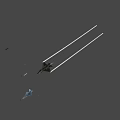 Modern Fighter Jet with Blue Camouflage Paint Sleek Stealth Design and Detailed Profile View